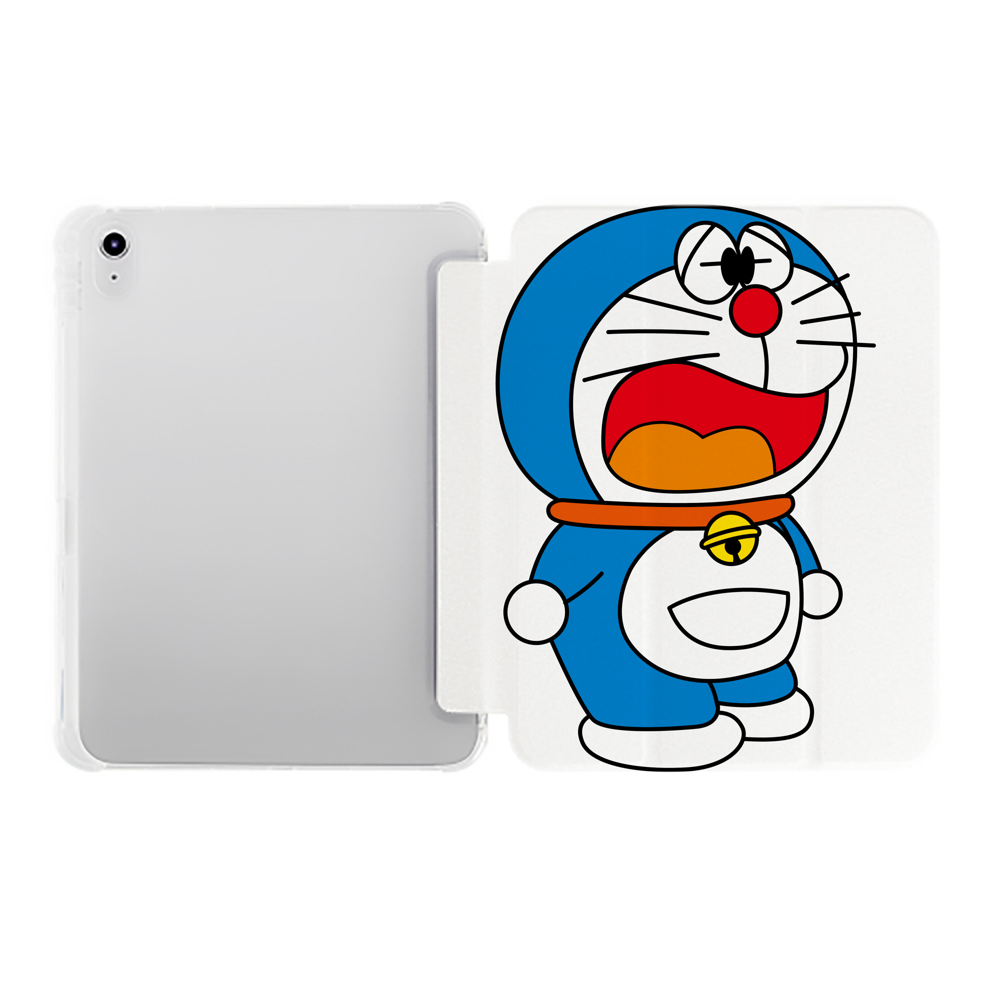 （画像用） ドラえもん Doraemon IPad ケース ペン収納付き 三つ折りスタンド PUレザー×シリコン 対応機種9.5/10.5/10.9インチ
